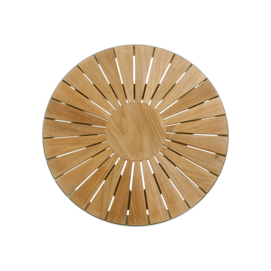 Marguerit loungebord rundt, hvid - Mandalay