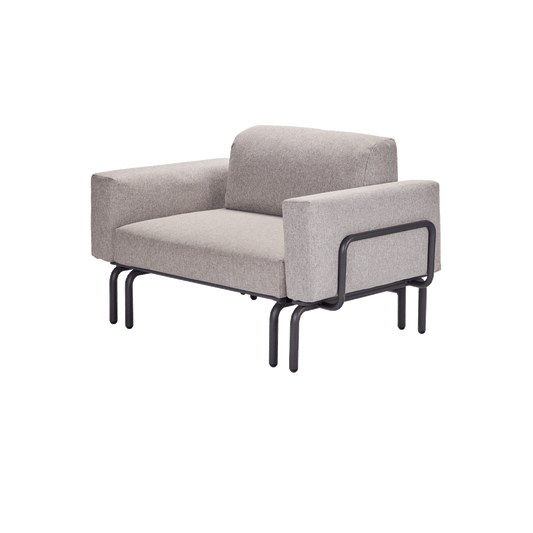 Loungestol til haven i antracit