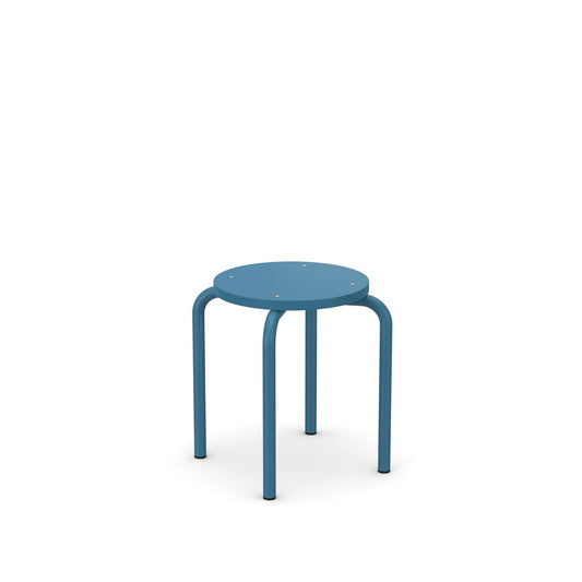 Turkisblå skammel med 4 ben