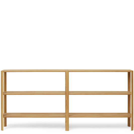 Reol med 3 hylder i eg