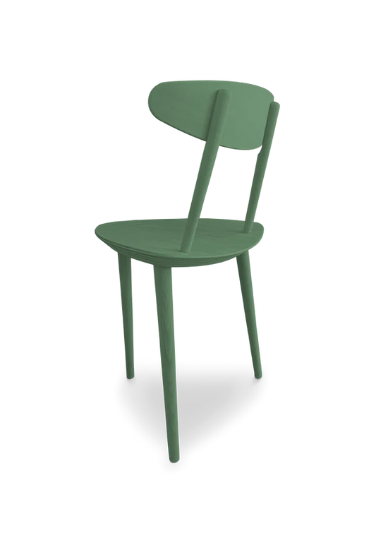 Grøn stol med tre ben