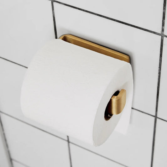 Toiletrulleholder, børstet messing - Bastant