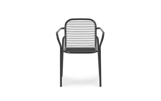 Sort havestol i metal
