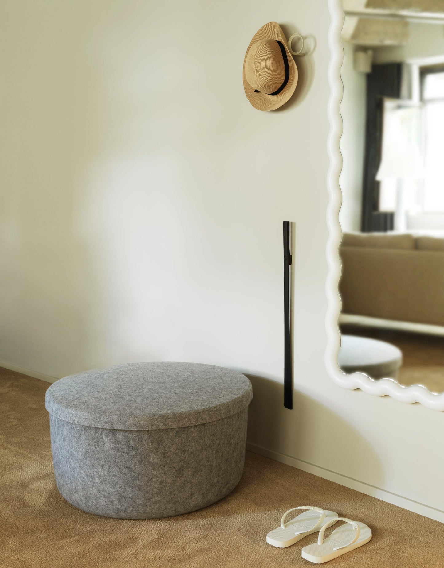 Hide Storage Pouf Large - Normann Copenhagen