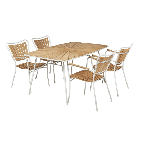 Firkantent bord med tilhørende 4 stol 