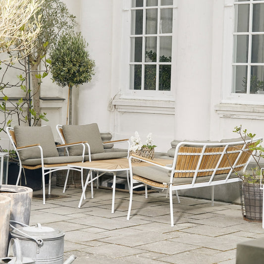 Marguerit loungesæt m. sofa + 2 stole hvid - Mandalay