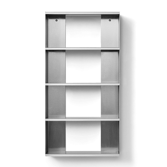 Rektangulær pyntehylde i metal